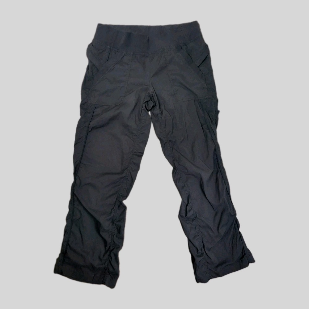 Lululemon Dance Studio Crop Pants Womens Black Size 10 Drawstring Adjustable Hem